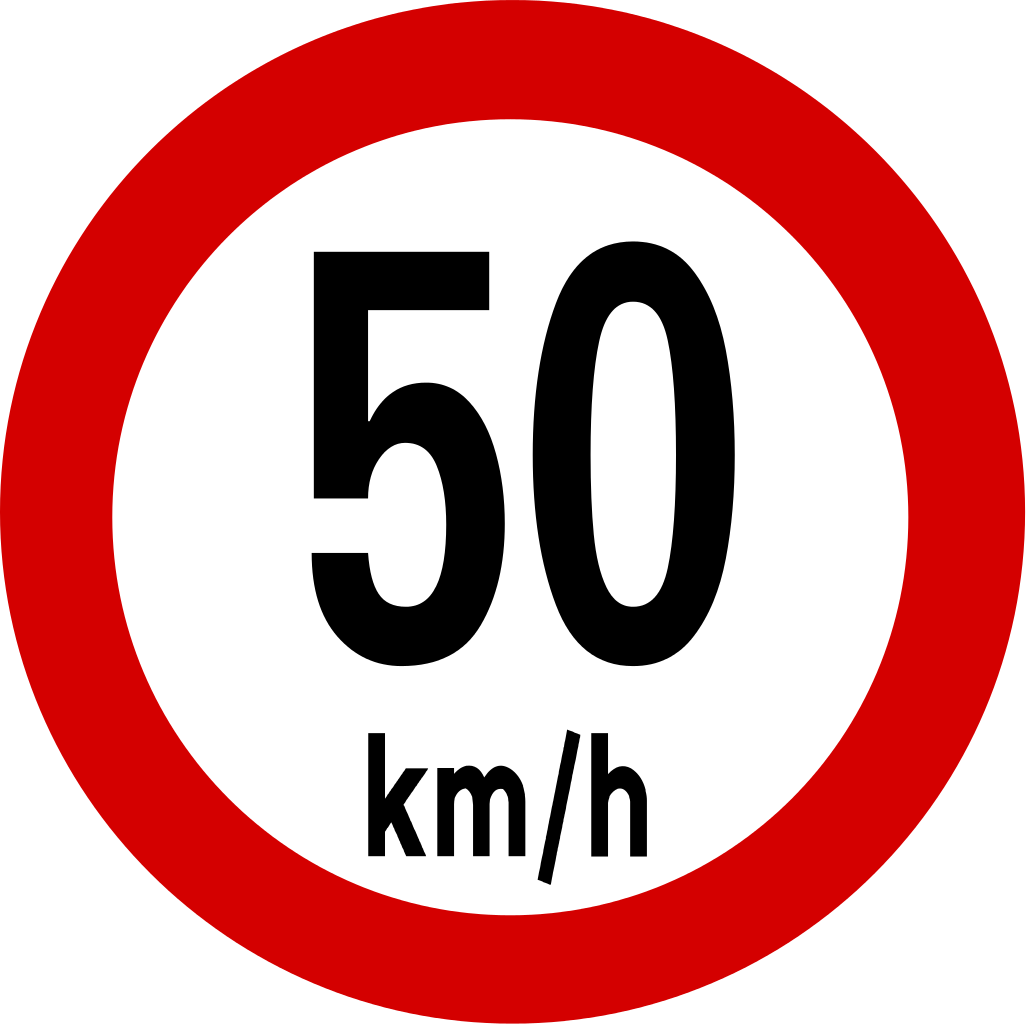 50 kilometers per hour